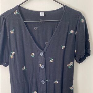 Floral Button-Down Linen Dress